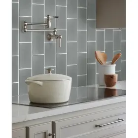 Apollo Tile 840175524228 3 Inch X 6 Colorway Matte Stone Blue Glass 5 Grey