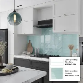 Apollo Tile 840175524297 3 Inch X 12 Colorway Glossy Blizzard Blue Glass
