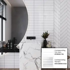 Apollo Tile 840175524303 3 Inch X 12 Colorway Glossy White Glass 5 Sq