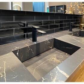 Apollo Tile 840175524327 3 Inch X 12 Colorway Glossy Black Glass 5 Sq