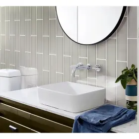 Apollo Tile 840175524556 12 Pack 4-in X 16-in Abalone Gray Rectangular Grey
