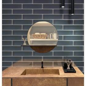 Apollo Tile 840175524594 4 Inch X 16 Colorway Glossy Coin Gray Glass Grey