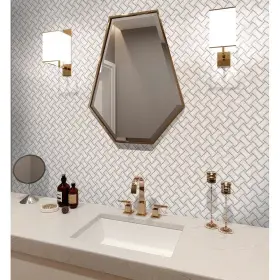 Apollo Tile 840175525324 5 Pack White 11- Inch X Curved Basketweave