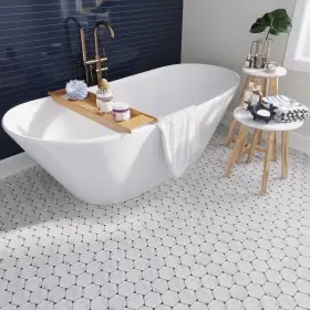 Apollo Tile 840175525409 5 Pack White 10.9- Inch X 12.5- Hexagon