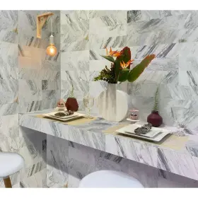 Apollo Tile 840175525676 4 X 12 Grandis Honed Gray Calacatta Bluette Grey