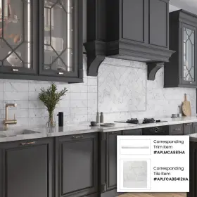 Apollo Tile 840175525683 4 X 12 Grandis Honed White Bianco Carrara Marble Grey