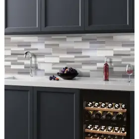 Apollo Tile 840175525904 Light Gray 3- Inch X 6- Honed Marble Subway Grey