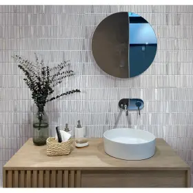 Apollo Tile 840175527359 12 Inch X 13 Glacier Glossy Matte White Glass Silver Apollo Tile 840175527359 12 Inch X 13 Glacier Glossy Matte White Glass Silver