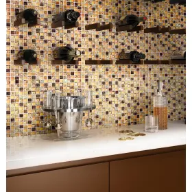 Apollo Tile 840175527465 12 Inch X Phoenix Glossy Foiled Beige Andbrown