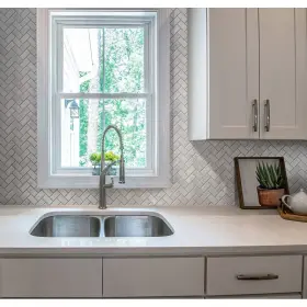 Apollo Tile 840175527915 5 Pack White 11.8- Inch X Herringbone