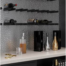 Apollo Tile 840175528141 12 Inch X Avant Garde Polished Pebble Gray Metal Silver