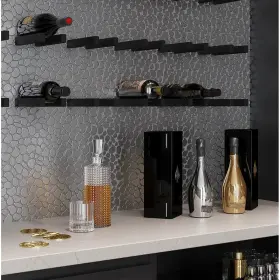Apollo Tile 840175528141 12 Inch X Avant Garde Polished Pebble Gray Metal Silver