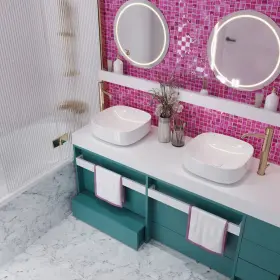 Apollo Tile 840175528363 5 Pack 11.3-in X Pink Polished And Apollo Tile 840175528363 5 Pack 11.3-in X Pink Polished And