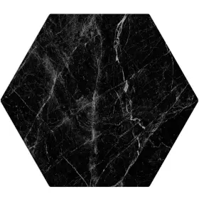Apollo Tile 840175530557 25 Pack 8.1-in W X 9.25-in L Nero Hexagonal Black Apollo Tile 840175530557 25 Pack 8.1-in W X 9.25-in L Nero Hexagonal Black