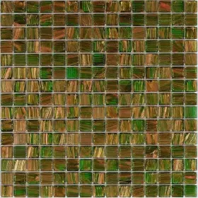 Apollo Tile 840175584000 Celestial 12 Inch X Glossy Green And Gold Glass Mosaic
