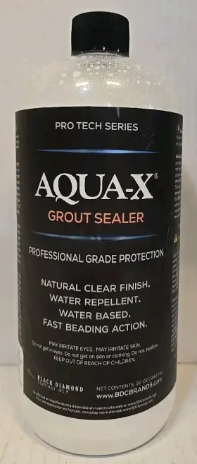 Aqua-x 752406006888 32 Oz Grout Tile Sealer Clear Natural Finish Water Repellent Based