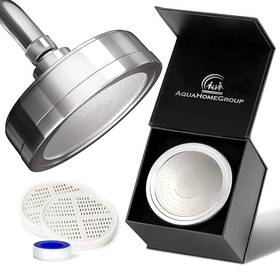 Aquahomegroup 850081997313 - Filtered Shower Head Chrome And 2 Vitamin C E A Filter