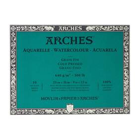 Arches 1795065 Water Colour Block 300 Lb / 640gsm Cold Pressed 9 Inch X 12 X12