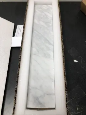 Ariel 843012100289 Al-cw-sidesplsh 21 Inch Marble Sidesplash In Carrara