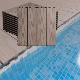 Ark Design 744759469540 Deck Tile Composite 1x1 Ft Waterproof Slat Coffee Patio Pool Antislip 10 Sq Ark Design 744759469540 Deck Tile Composite 1x1 Ft Waterproof Slat Coffee Patio Pool Antislip 10 Sq