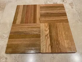 Armstrong 042369887533 Parquet Solid Oak Flooring Tiles - Made In Usa