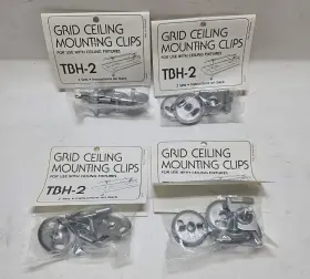 09-11700 Armstrong Tbh-2 Simkar Mounting Clip Grid Suspended Drop Ceilings Lot Of 4-2pks