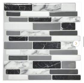 Art3d 313019083057 12 Inch X Grey Marble Vinyl Peel And Stick Wall Tile Backsplash 10 Pack