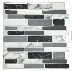 Art3d 313019083057 12 Inch X Grey Marble Vinyl Peel And Stick Wall Tile Backsplash 10 Pack