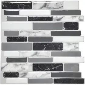 Art3d 445043333372 12x12 Grey Marble Vinyl Peel And Stick Wall Tile 10-pack