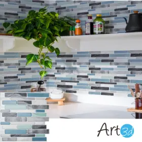 6410 Art3d 10 Sheets Self-adhesive Kitchen Backsplash Decorative Tiles
