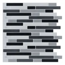 Art3d 712809593002 12 Inch X12 Vinyl Peel And Stick Backsplash Tile Marble White/black X