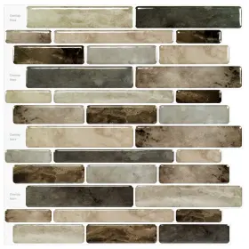 Art3d 712809593507 12 Inch X12 Vinyl Peel And Stick Backsplash Tile Marble Grey/brown X