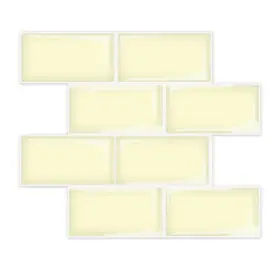 Art3d 712809595013 Peel And Stick Backsplash 14 12 Inch Subway Tiles Faux Yellow