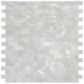 Art3d 728370566406 Mother Of Cultured Pearl Shell Mosaic Tile For Kitchen White