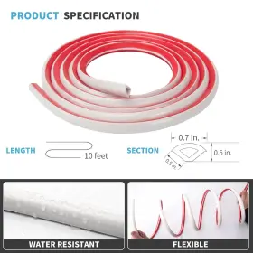 Art3d 941197829637 10ft Flexible Trim Caulk Strip Peel And Stick For Tile Edge