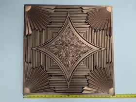 A0907be Art3d Ceiling Tiles Sunset Blvd 2 X2 Bronze Plastic Panels 12 Pieces Open Box A0907be Art3d Ceiling Tiles Sunset Blvd 2 X2 Bronze Plastic Panels 12 Pieces Open Box