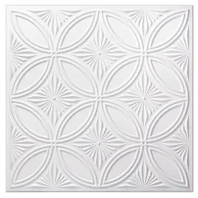 A10914 Art3d Decorative Pvc Drop Ceiling Tile 2ft X - White 12pcs