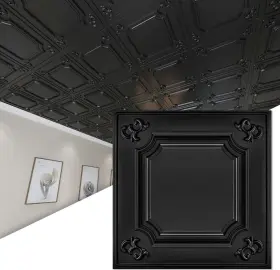 A109eb08 Art3d Ceiling Tiles 24x24in 12-pack 48 Sq.ft Wainscoting Panels Glue Up 2x2ft