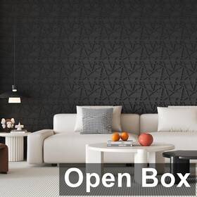 Art3d A10vc245bk100 100 Pack 11.8 Inch X11.8 Decorative 3d Wall Panels 97 Sq.ft. Black