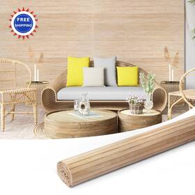 Art3d A15gu602can Panels Wall 96 Inch Natural Flexible Pole Wrap Wainscoting Bamboo Interior
