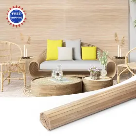 A15gu602can Art3d Panels Wall 96 Inch Natural Flexible Pole Wrap Wainscoting Bamboo Interior
