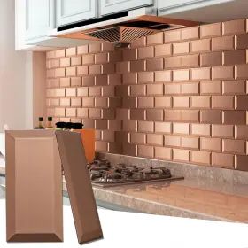 A16021br Art3d 100 Pcs Peel And Stick Backsplash Tiles 3d Textured Metal On Sub