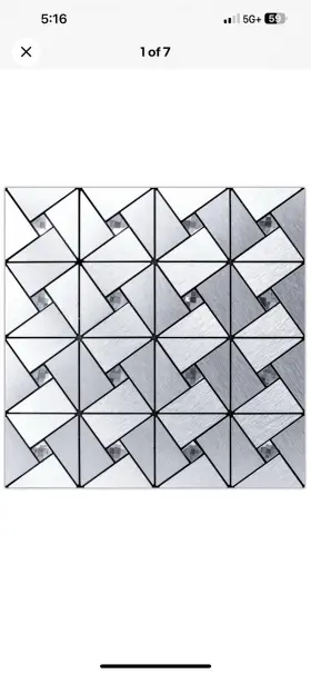 A16121p10 Art3d 10pack 11.8x11.8 Peel And Stick Metal Backsplash Tile Bath Kitchen New In Box