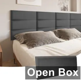 H2011vg12 Art3d - 12 Set Peel And Stick Headboard 9.84 Inch X23.62 Velvet Smoky Gray