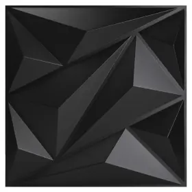 Art3dwallpanels 709930548421 Pvc 3d Wall Panel Diamond For Interior D Cor In Black 19.7 Inch X Wal