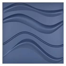 Art3dwallpanels 726084916609 Navy Blue Waver Decorative Wall Panel 3d Tiles 19.7 Inch X 32 Sq