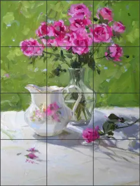 Jac063cs Artwork On Tile Rose Backsplash Judy Crowe Floral Art Ceramic Mural Jac063 Jac063cs Artwork On Tile Rose Backsplash Judy Crowe Floral Art Ceramic Mural Jac063