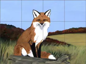 Mkz005cs Artwork On Tile Fox Backsplash M. K. Zeppa Animal Art Ceramic Mural Mkz005 Mkz005cs Artwork On Tile Fox Backsplash M. K. Zeppa Animal Art Ceramic Mural Mkz005