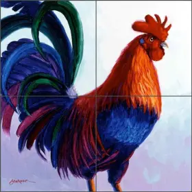 Msa049cs Artwork On Tile Rooster Backsplash Mikki Senkarik Kitchen Art Ceramic Mural Msa049 Msa049cs Artwork On Tile Rooster Backsplash Mikki Senkarik Kitchen Art Ceramic Mural Msa049