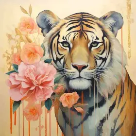 Ob-laz131-6atcs Artwork On Tile Tiger Accent And Decor Lazar Studio Animal Art Backsplash Ob-laz131-6at